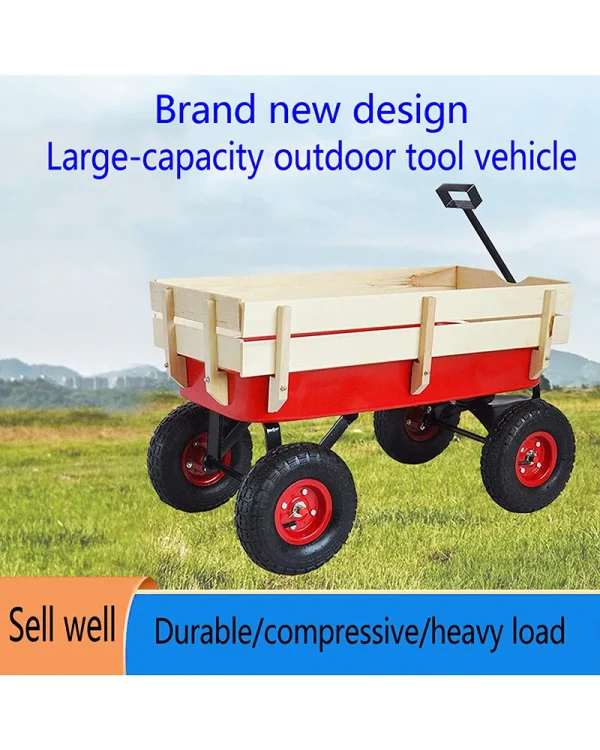 Steel and Wood Toy Wagon 2