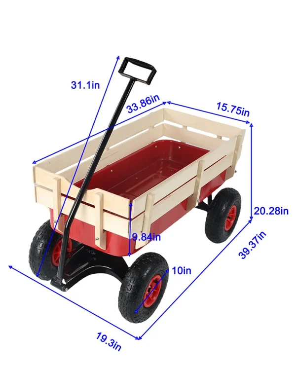 Steel and Wood Toy Wagon 4