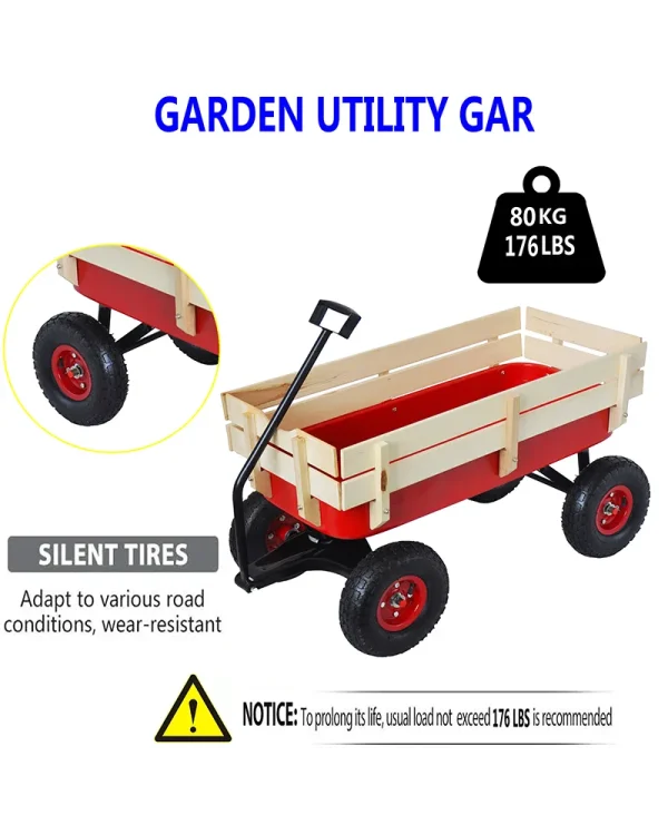 Steel and Wood Toy Wagon 5