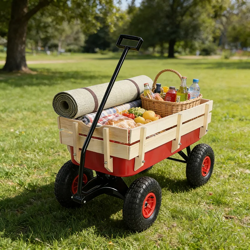 Steel and Wood Toy Wagon 6