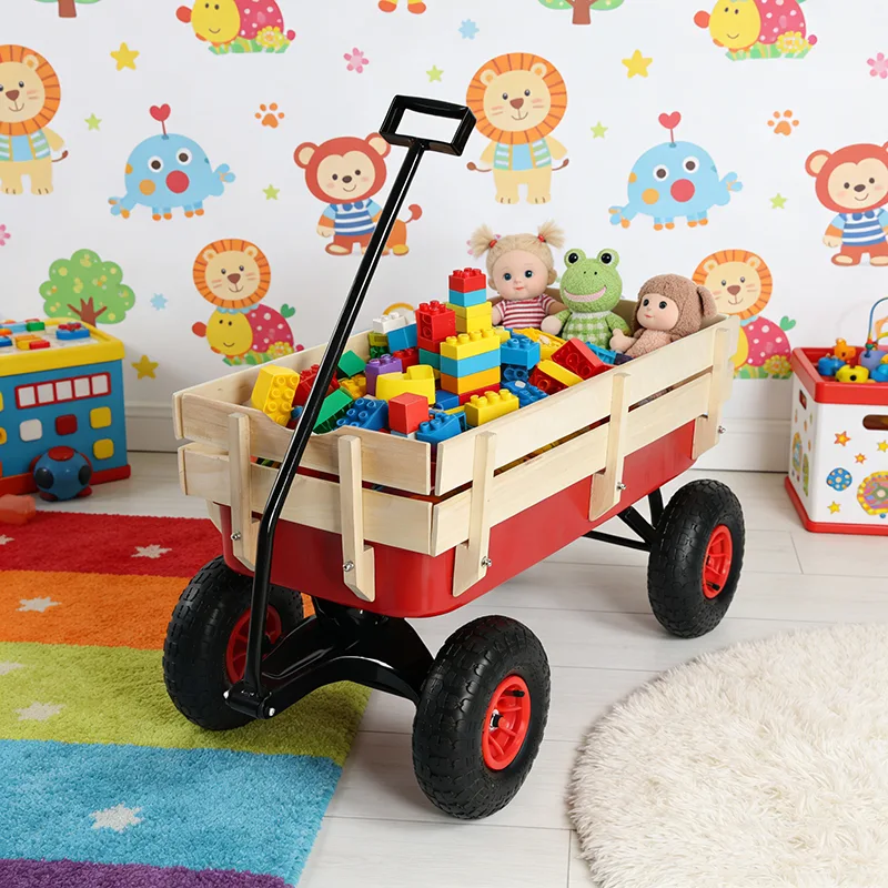 Steel and Wood Toy Wagon 7