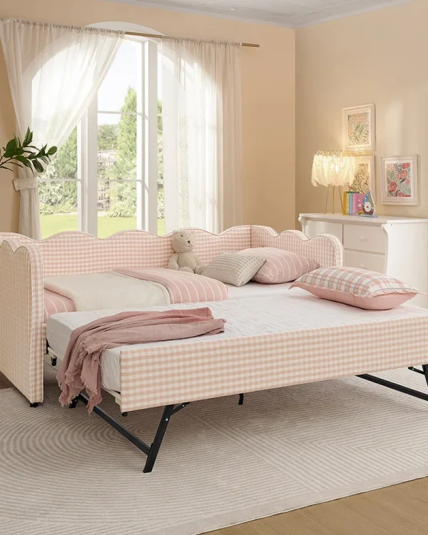 Upholstered Linen Sofa Bed 14