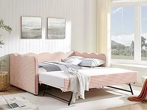 Upholstered Linen Sofa Bed 3