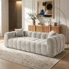 4-Seater Modern Upholstered Living Room Sofa with Pillow