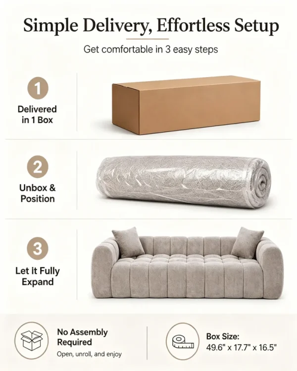 Upholstered Living Room Sofa 6