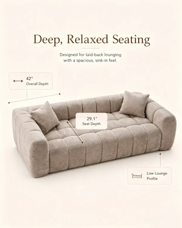 Upholstered Living Room Sofa 8