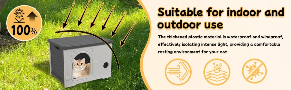 Waterproof Plastic Cat House 10
