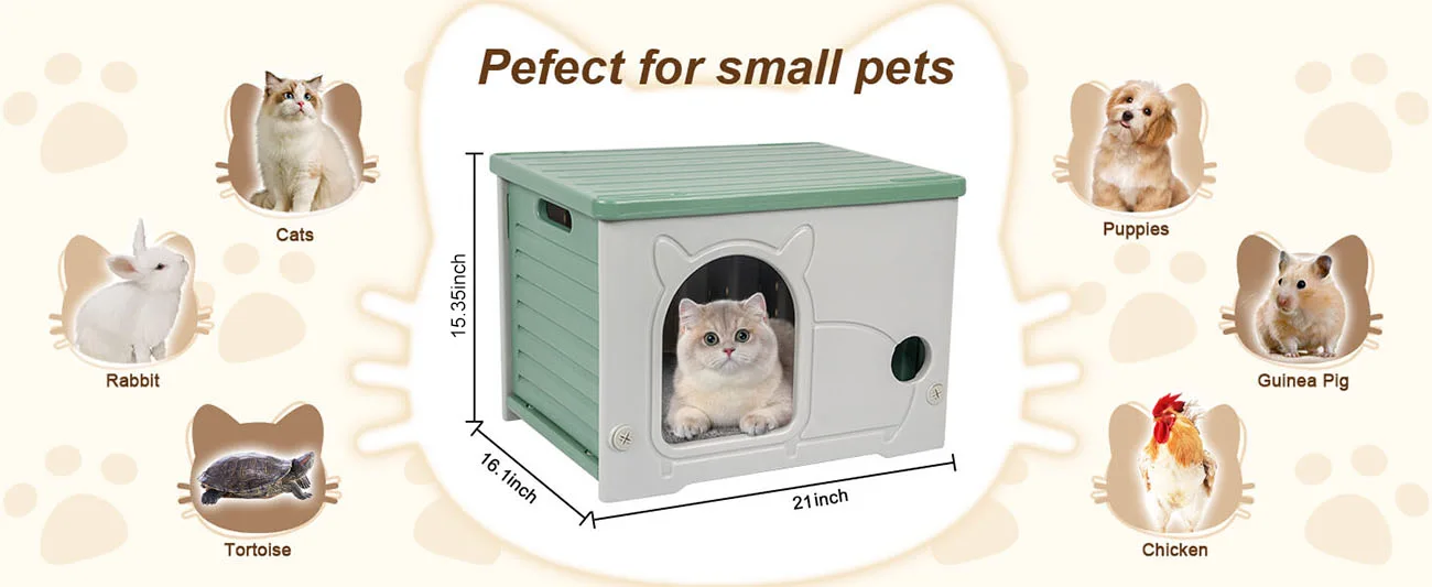 Waterproof Plastic Cat House 11