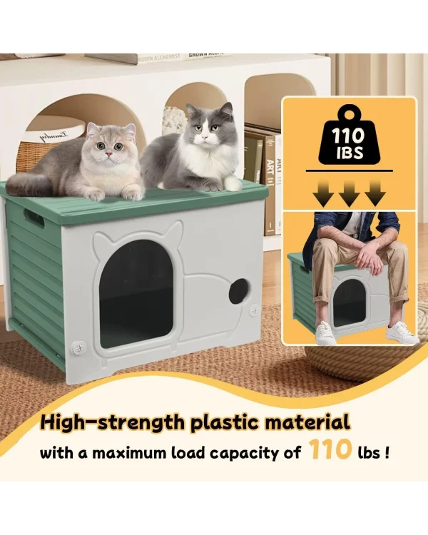 Waterproof Plastic Cat House 2