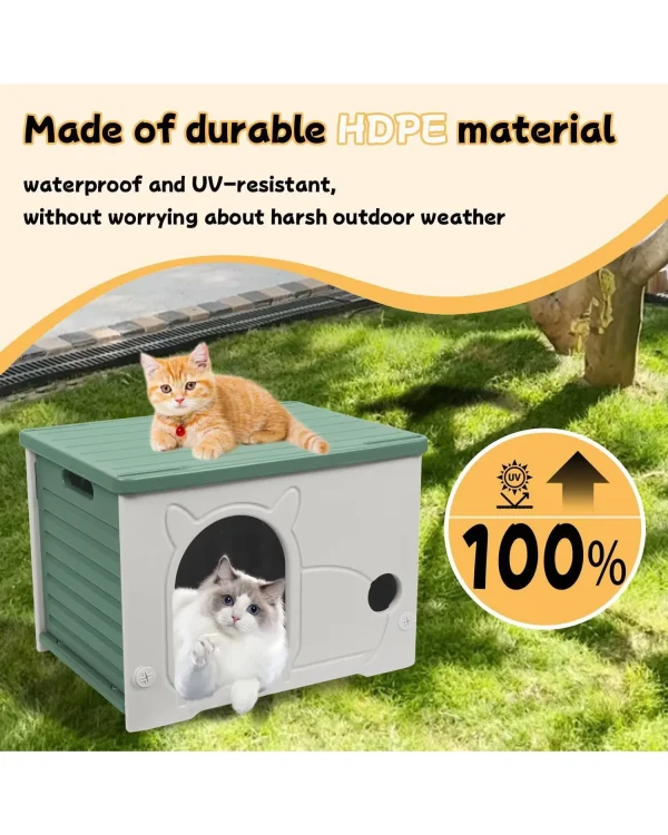 Alternative view of Stackable Waterproof Plastic Cat House for Outdoor Indoor Use