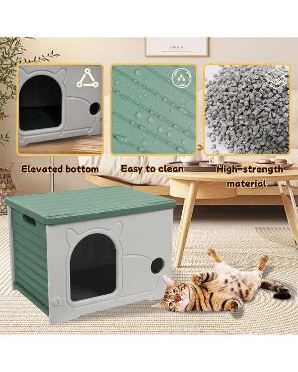 Waterproof Plastic Cat House 4