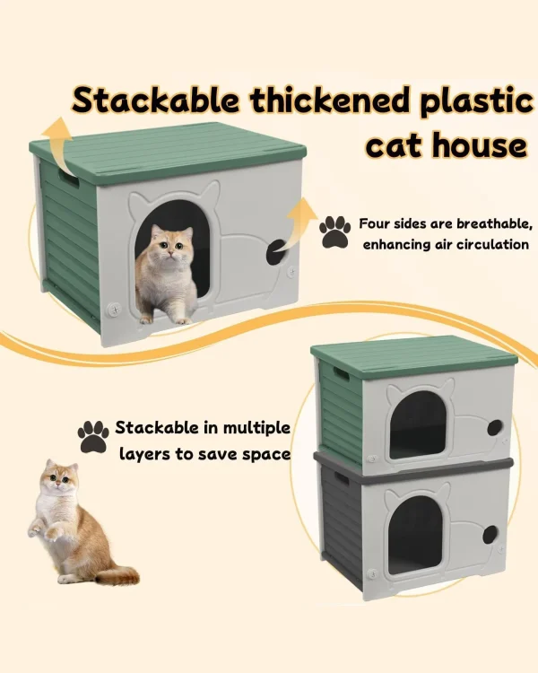Waterproof Plastic Cat House 6