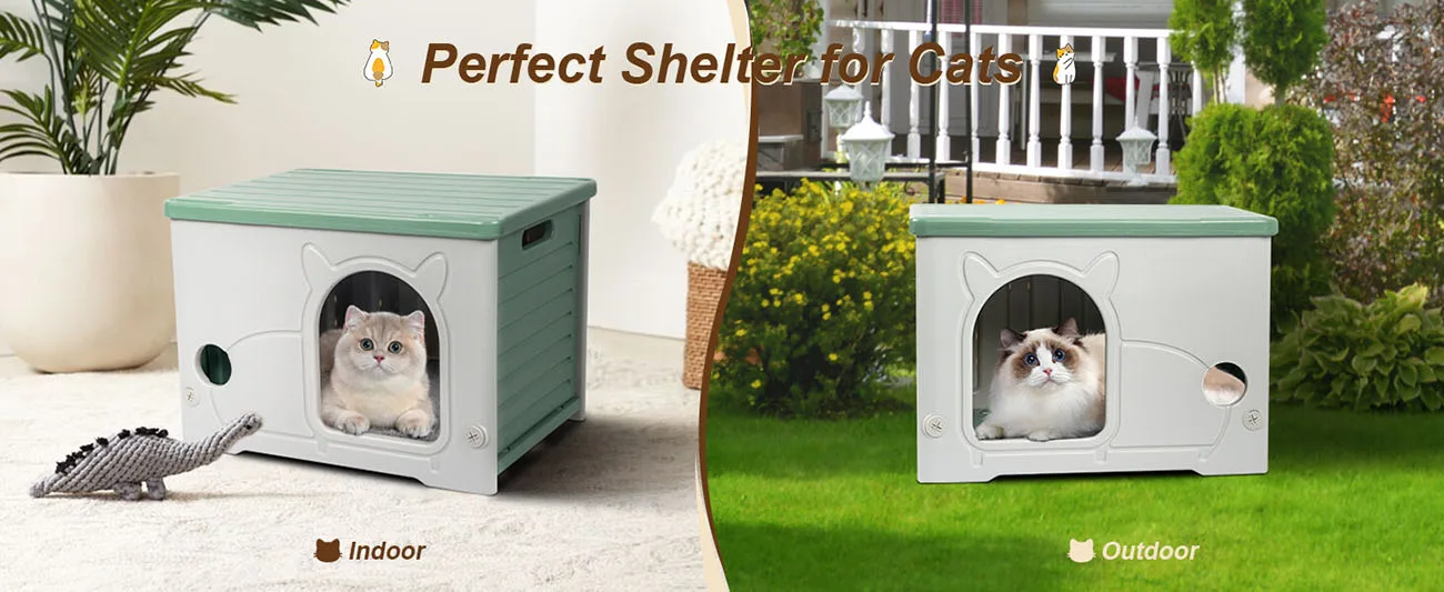 Waterproof Plastic Cat House 9