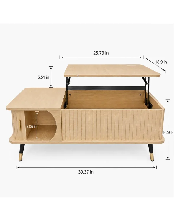 Wood Lift Top Coffee Table 5
