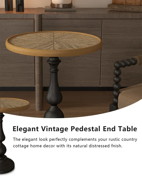 Wooden Round End Tables 1 1