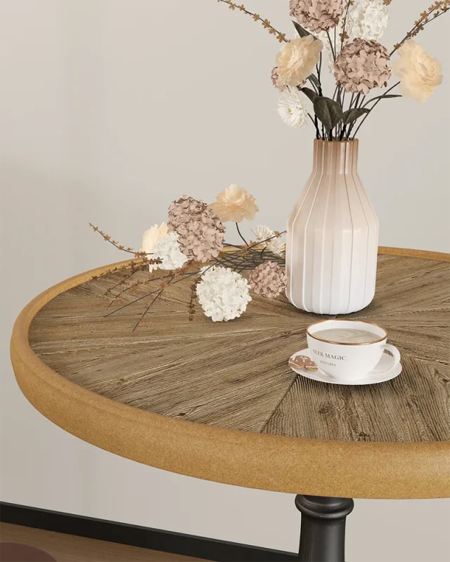 Wooden Round End Tables 2 1