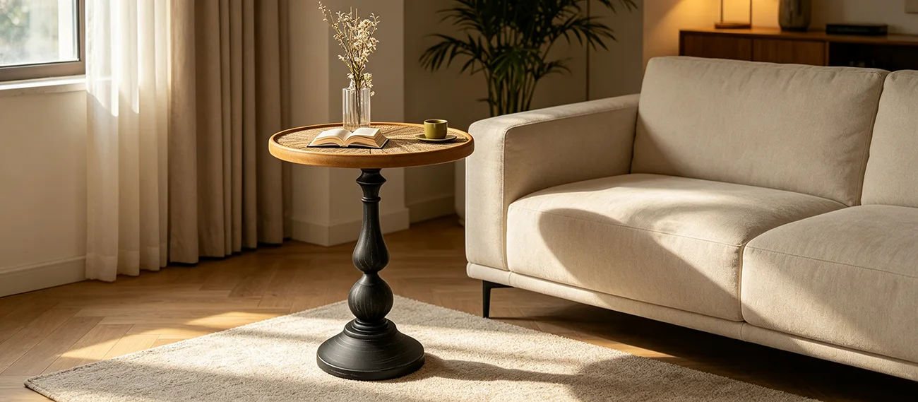 Wooden Round End Tables 7