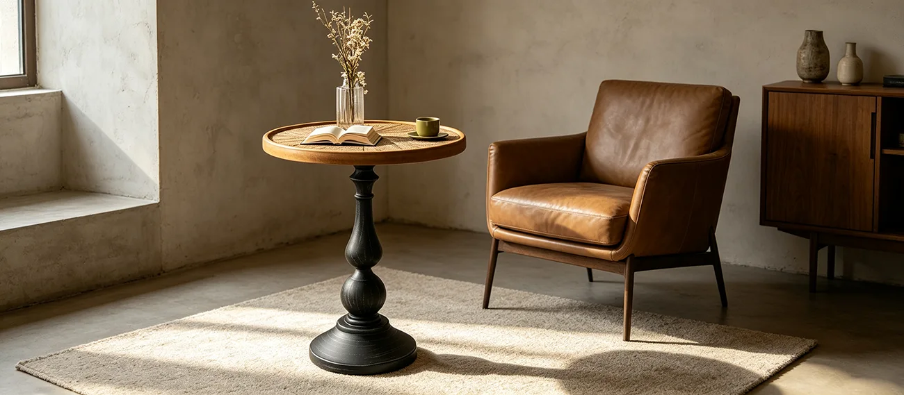 Wooden Round End Tables 8