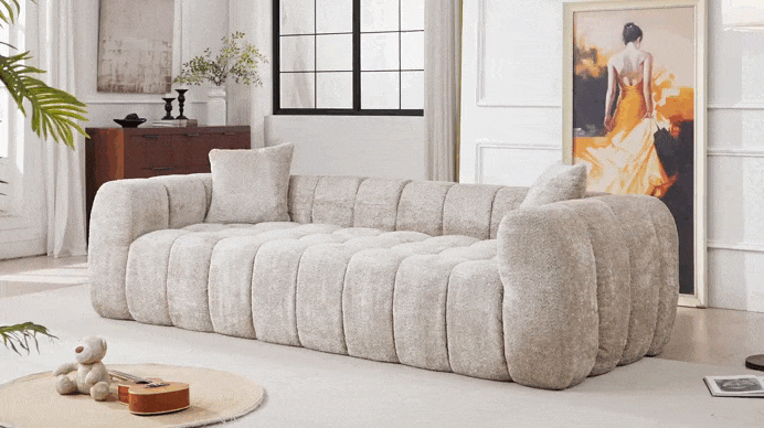gif Upholstered Living Room Sofa