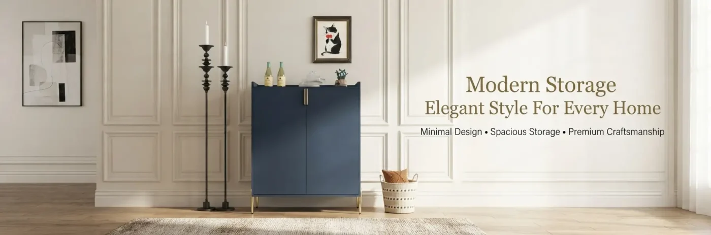 2 Doors Dining Storage Cabinet with Soft closing Hinge 3 1400x463 1