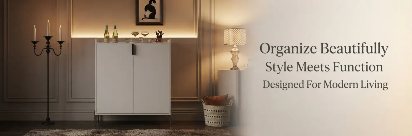 2 Doors Dining Storage Cabinet with Soft closing Hinge 4 1400x463 1
