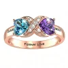 2 heart stone rings 28