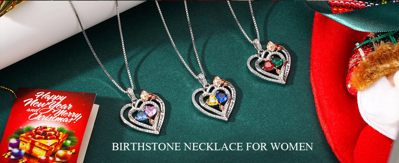 Heart Rose Necklace 925 Sterling Silver 1 1