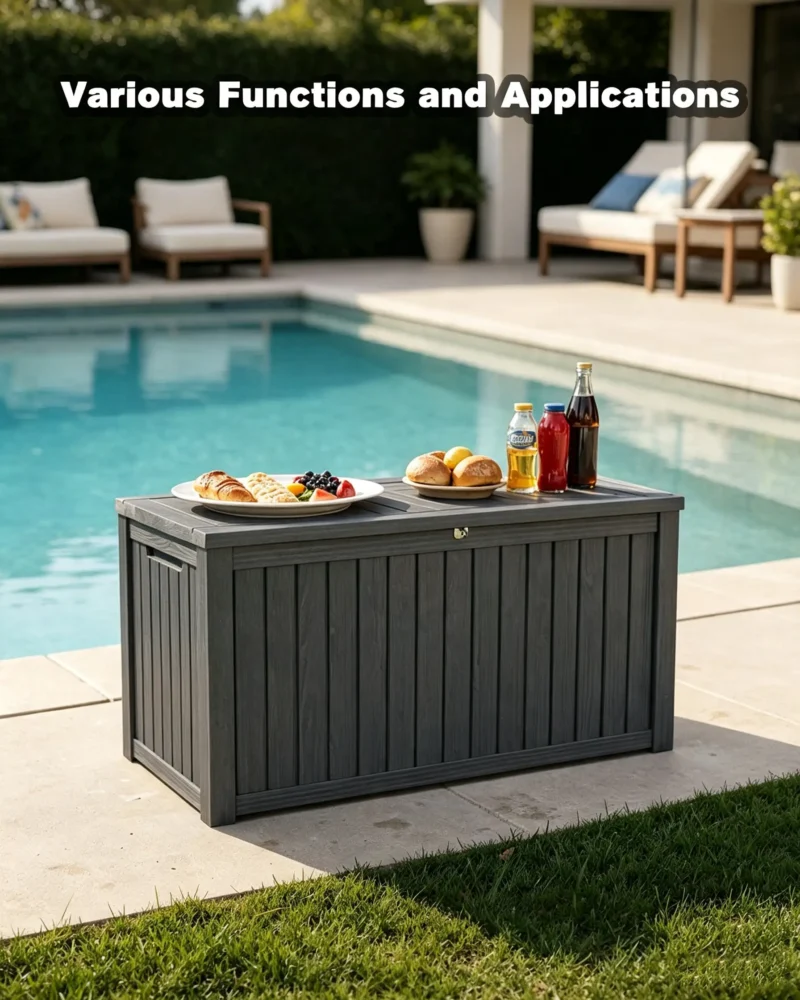 Extra Large Outdoor Resin Storage Box Lockable Lid - Image 6