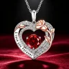 Romantic Engraved Birthstone Necklace 1