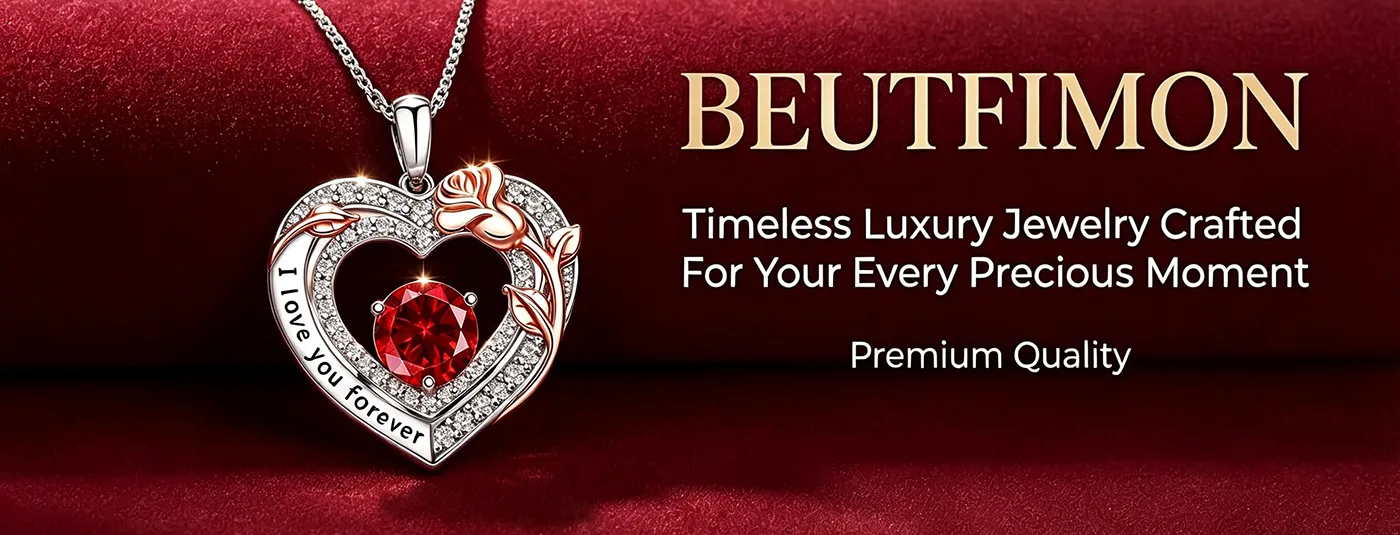 Romantic Engraved Birthstone Necklace 3