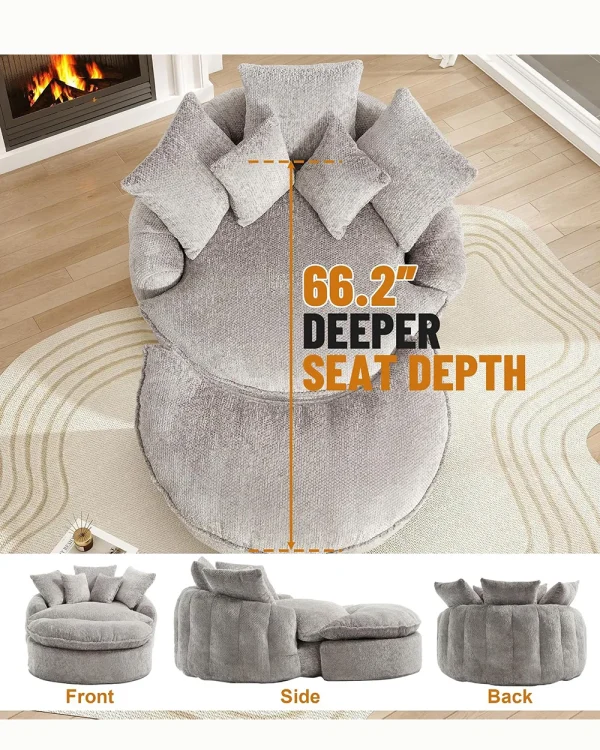 Round Boneless Lounge Couch 1 1