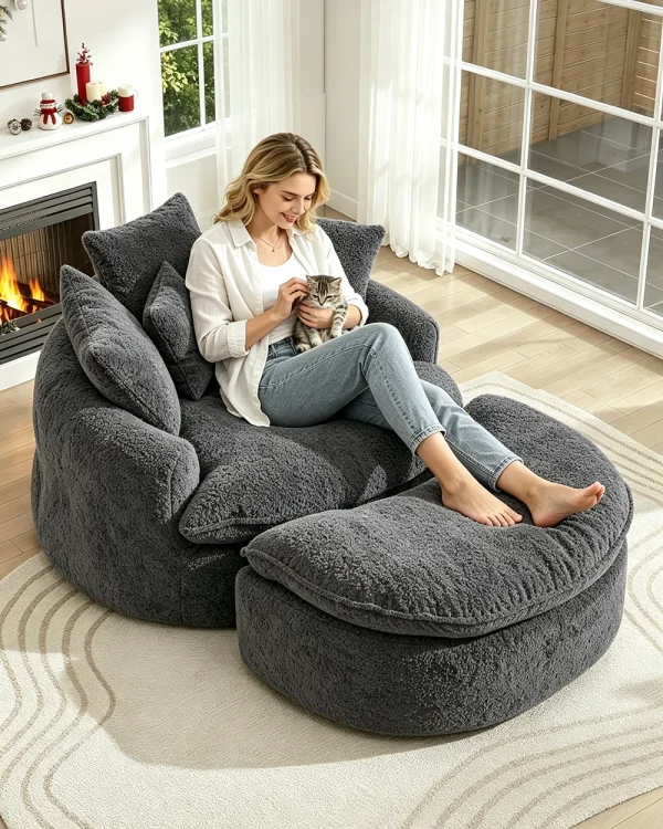 Round Boneless Lounge Couch 10 1