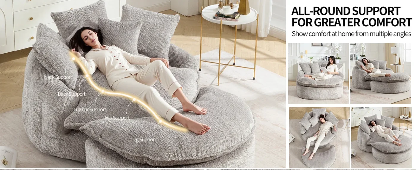 Round Boneless Lounge Couch 14