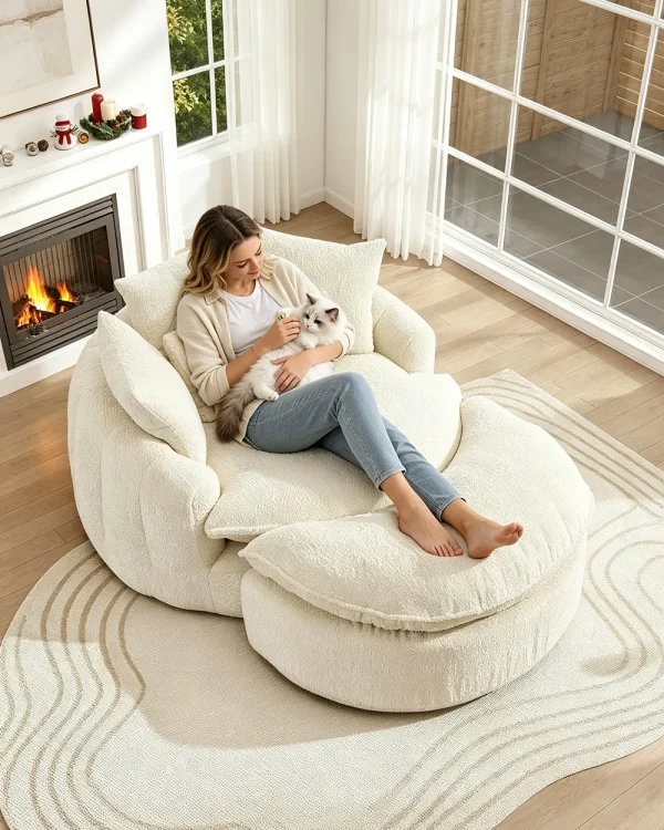 Round Boneless Lounge Couch 16