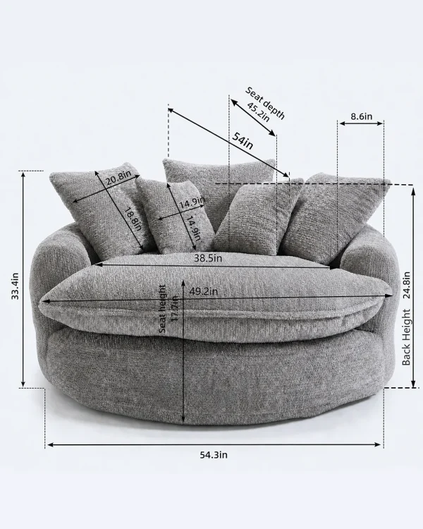 Round Boneless Lounge Couch 2 1