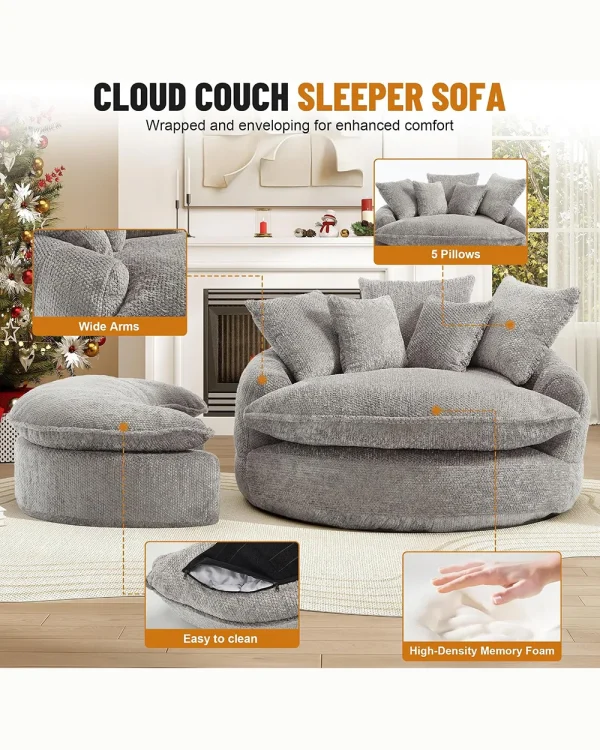 Round Boneless Lounge Couch 2