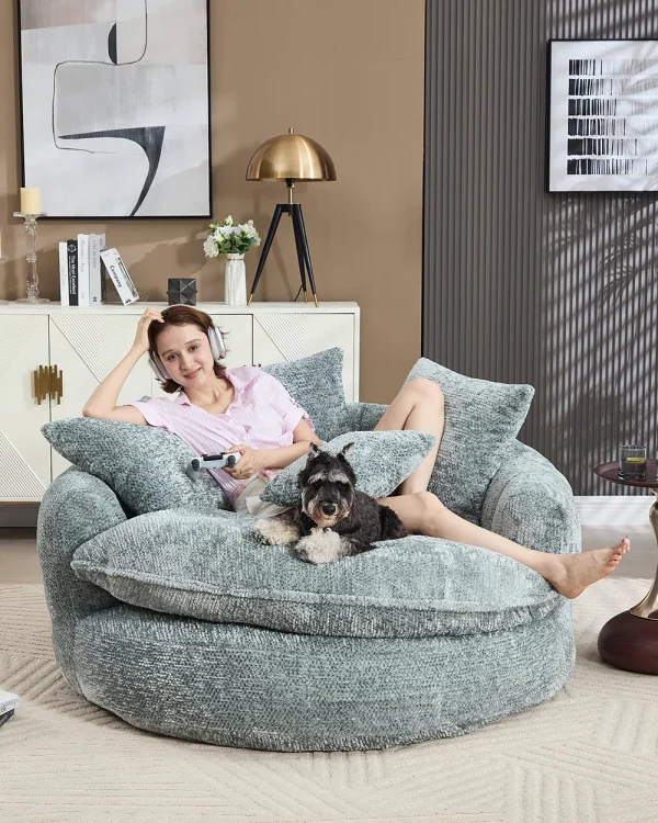 Round Boneless Lounge Couch 7 1