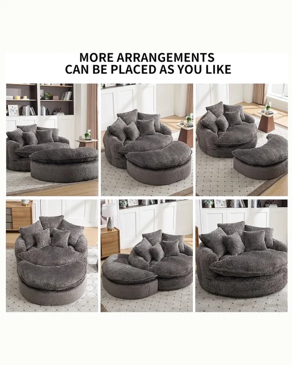 Round Boneless Lounge Couch 7