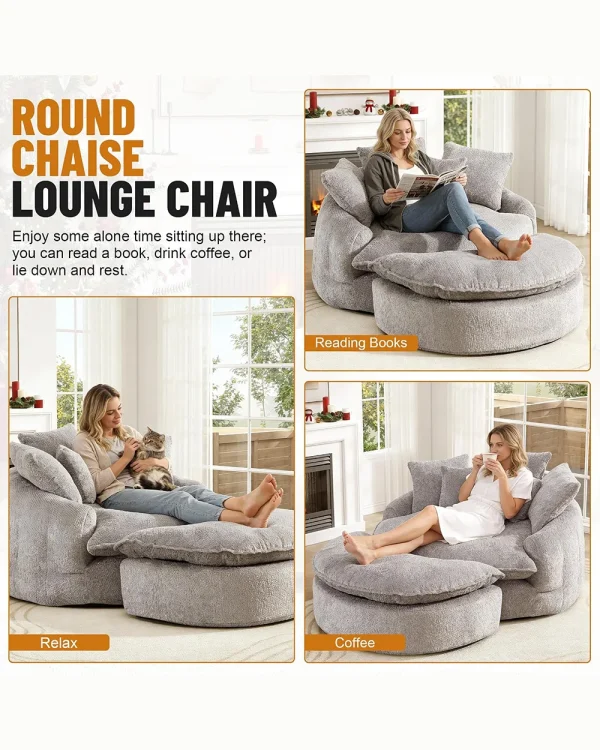 Round Boneless Lounge Couch 8